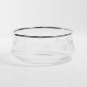 A silver-mounted J & L Lobmeyr glass bowl,