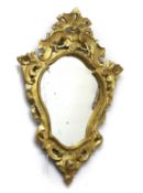 An Italian gilt girandole mirror,