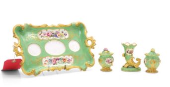 A Coalport style inkwell,
