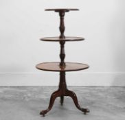 A George III mahogany dumb waiter