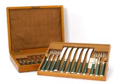 A silver canteen of flatware,