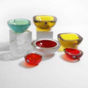 A group of seven Cenedese glass bowls,