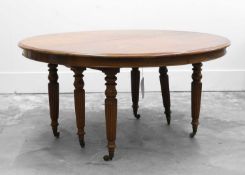 A William IV mahogany extending dining table,