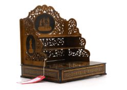 A Sorrento ware letter rack,