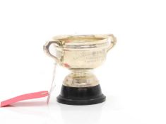 A silver two-handled cup,