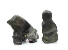 Two Shona sculptures, by Arthur Fata,