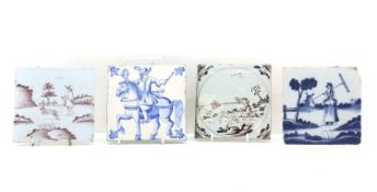 Four deftware tiles,