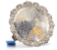 A silver salver,