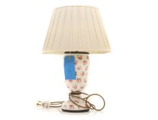 A ceramic table lamp,