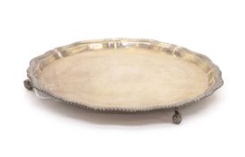 A silver salver,