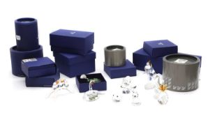 A collection of Swarovski crystal,