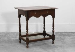 A Queen Anne style oak side table,