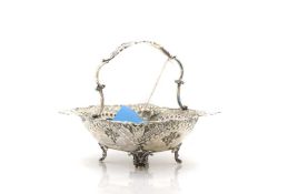 A silver bon bon dish,