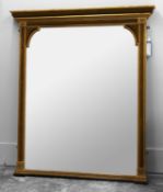 A Victorian giltwood overmantel mirror,