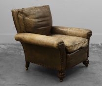 A leather armchair,
