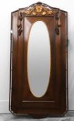 An Art Nouveau Indian rosewood wall mirror,