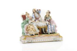 A Porzellanfabrik E.&A. Müller porcelain figure group,