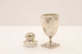 A Scottish silver sugar castor,