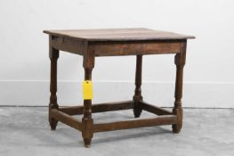 A Charles II joined oak table