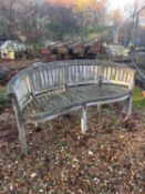 A teak banana bench,