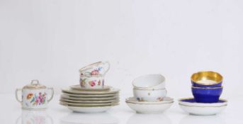 A collection of German porcelain tea wares,