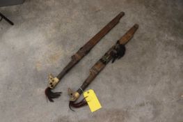 Two Borneo Dayak Mandu or Parang Ilang swords,