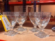 A set of eleven glass rummers,