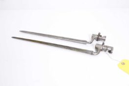 Two socket bayonets,