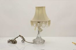 A Baccarat moulded glass lamp,