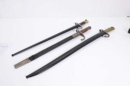 A Chassepot Yataghan sword bayonet,