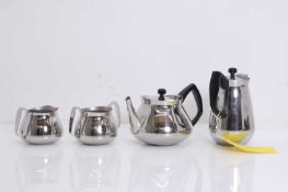 A Bramah stainless steel tea service,