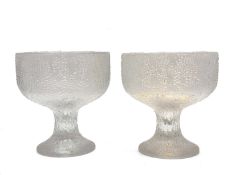 Two Tapio Wirkkala 'Ultima Thule' footed glass bowls,