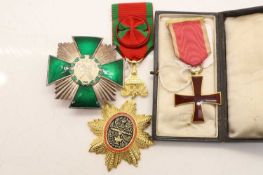 A collection of medals comprising,