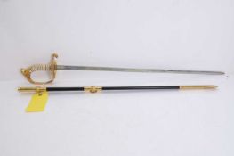 A United States Navy Officer's ceremonial sword,