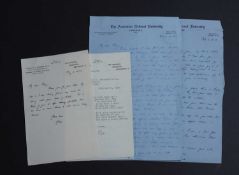 Australian Scientists: 1- OLIPHANT, Prof. Mark L: Four Autograph Letter Signed, & One TLS: