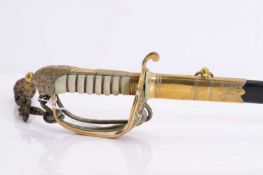 A Royal Naval Reserve Officer’s sword,