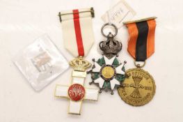 A collection of medals comprising,