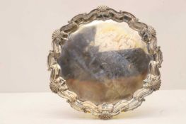 A large silver salver,