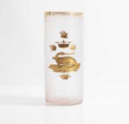 A French acid etched and gilt glass vase,
