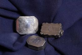 A group of three silver vinaigrettes,