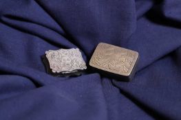 Two silver vinaigrettes,