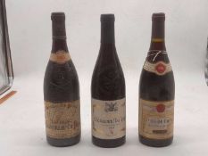 A selection of Rhone red wines