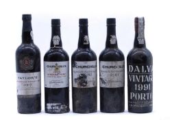 A selection of Vintage Ports,