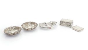 A silver trinket box,