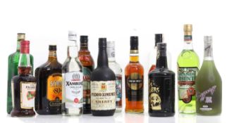 A selection of spirits,
