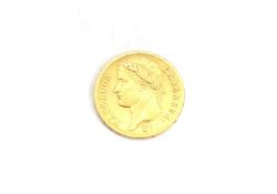 A French 20 Franc gold coin, 1911,