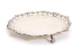 A silver salver,