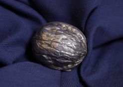 A late Victorian novelty silver vinaigrette,