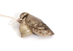 A Chinese carved hardstone fruit,