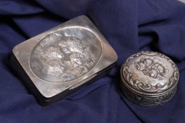 Two Edwardian silver boxes,